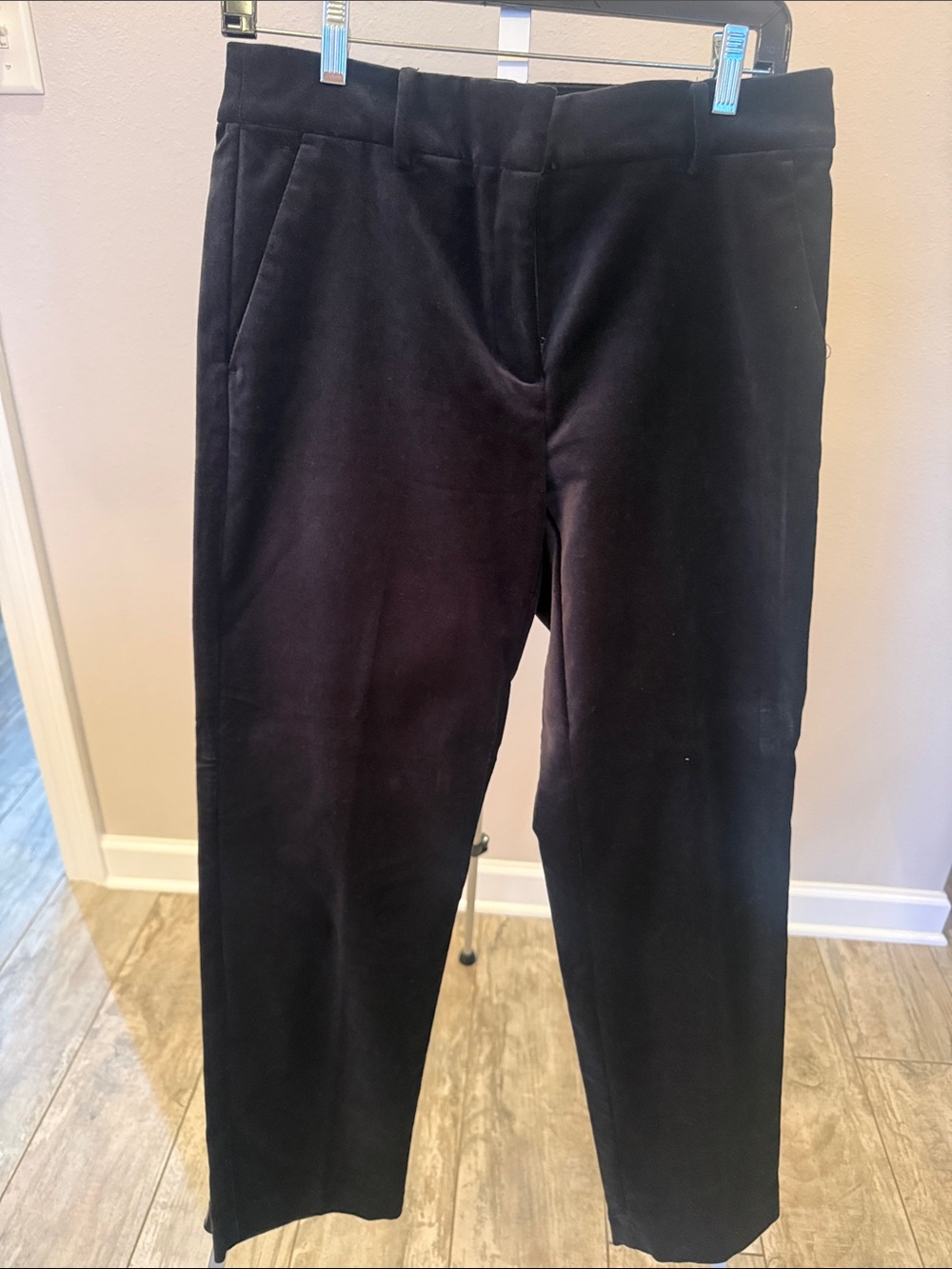 Loft Women’s Black Velvet Dress Pants - Classic Straight Fit